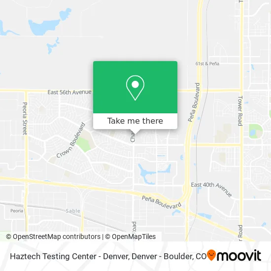 Haztech Testing Center - Denver map