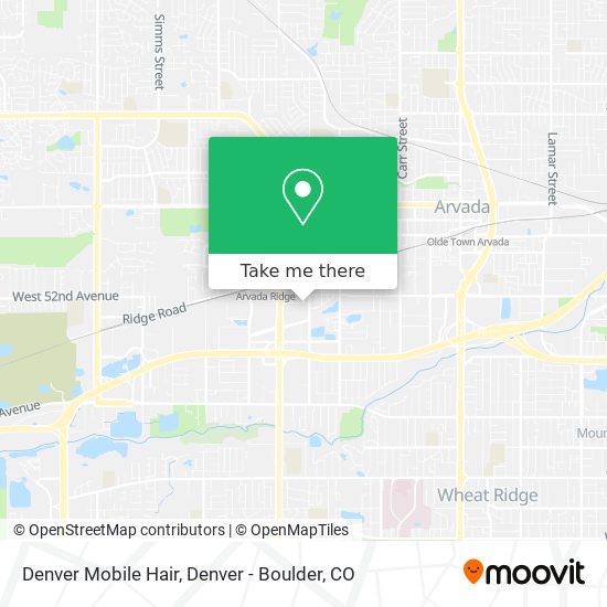 Mapa de Denver Mobile Hair