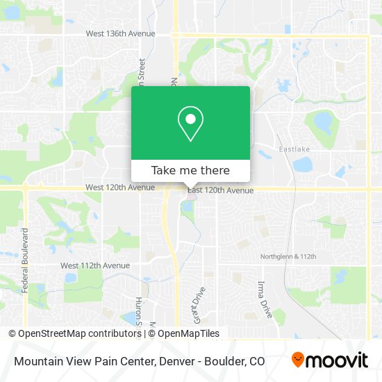 Mountain View Pain Center map