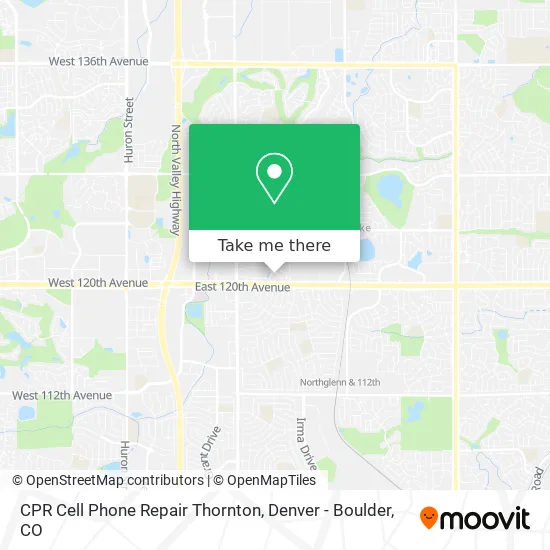 CPR Cell Phone Repair Thornton map