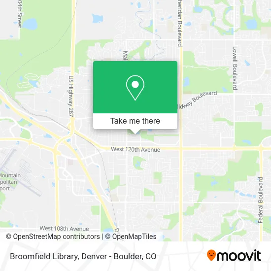 Broomfield Library map