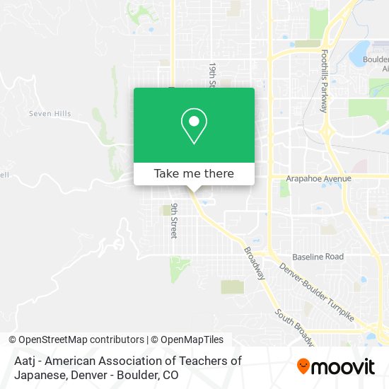 Mapa de Aatj - American Association of Teachers of Japanese