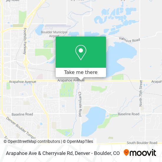 Mapa de Arapahoe Ave & Cherryvale Rd