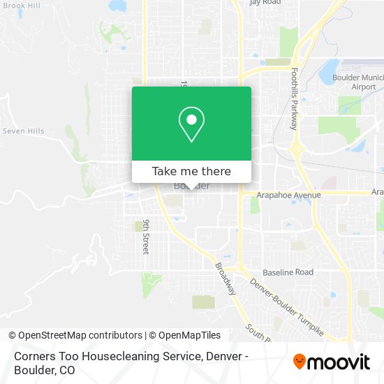 Corners Too Housecleaning Service map