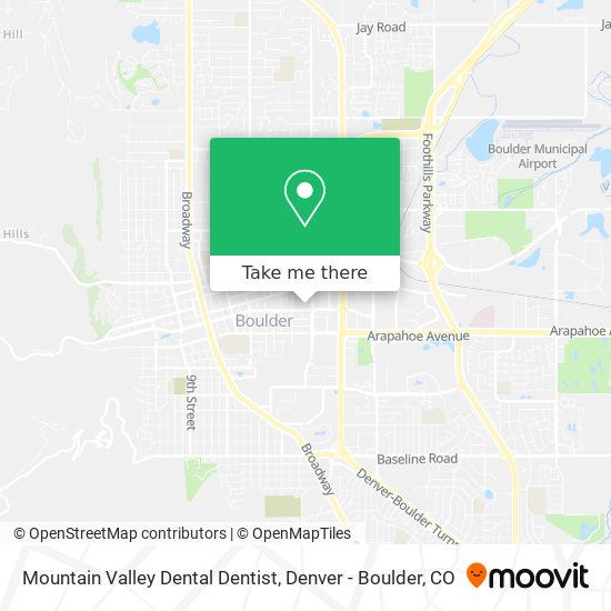 Mountain Valley Dental Dentist map