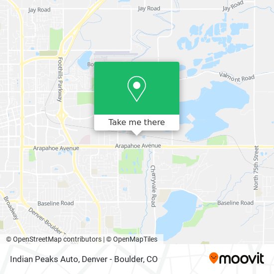 Indian Peaks Auto map