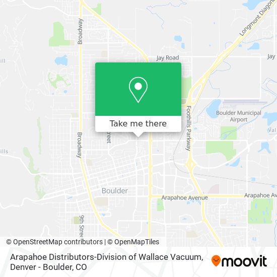 Arapahoe Distributors-Division of Wallace Vacuum map