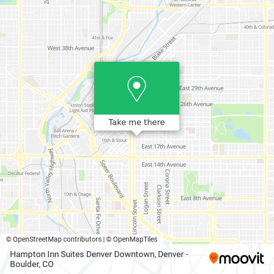 Hampton Inn Suites Denver Downtown map
