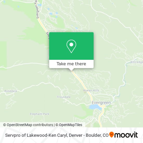 Servpro of Lakewood-Ken Caryl map