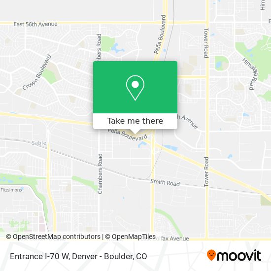 Entrance I-70 W map