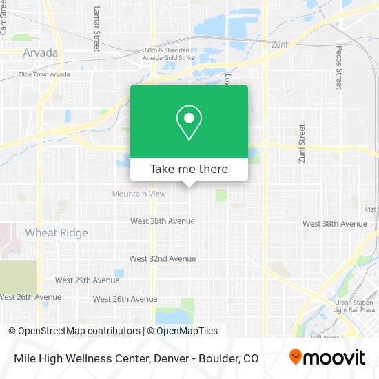 Mile High Wellness Center map