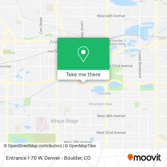 Entrance I-70 W map