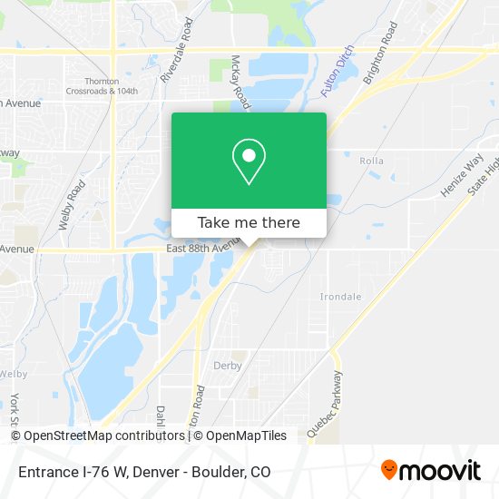 Mapa de Entrance I-76 W