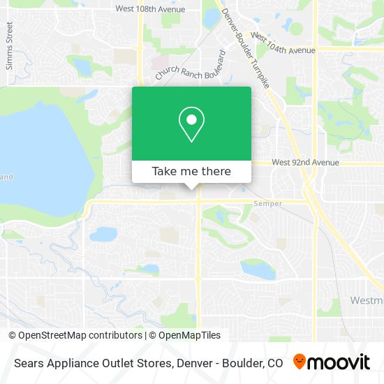 Mapa de Sears Appliance Outlet Stores