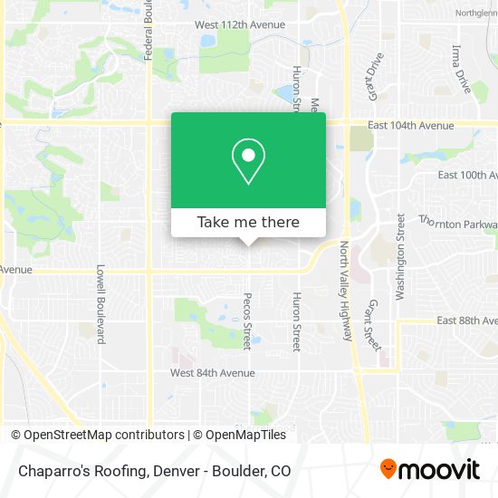 Chaparro's Roofing map