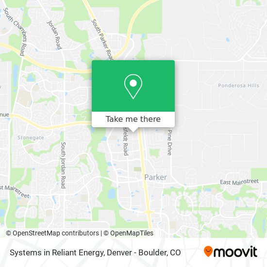 Mapa de Systems in Reliant Energy
