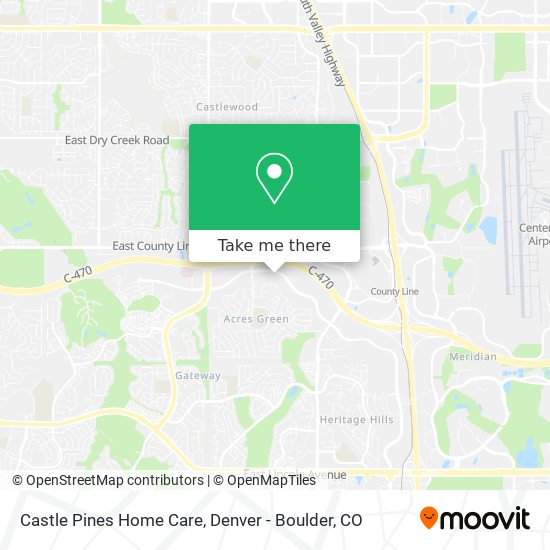 Castle Pines Home Care map