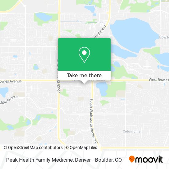 Mapa de Peak Health Family Medicine