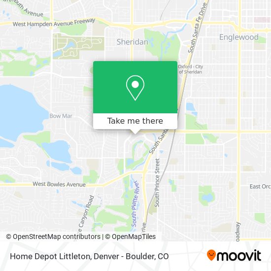 Home Depot Littleton map