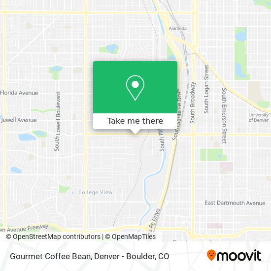 Mapa de Gourmet Coffee Bean