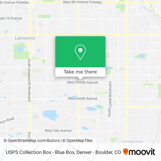 Mapa de USPS Collection Box - Blue Box