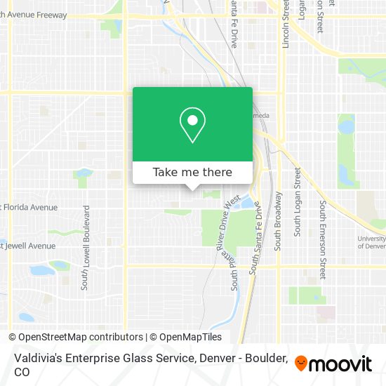 Mapa de Valdivia's Enterprise Glass Service