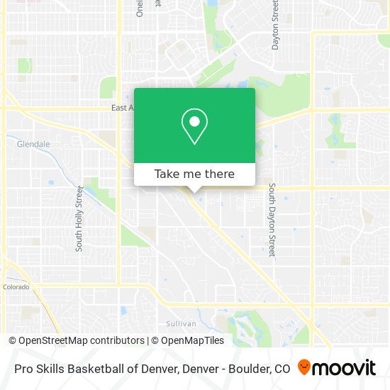 Pro Skills Basketball of Denver map