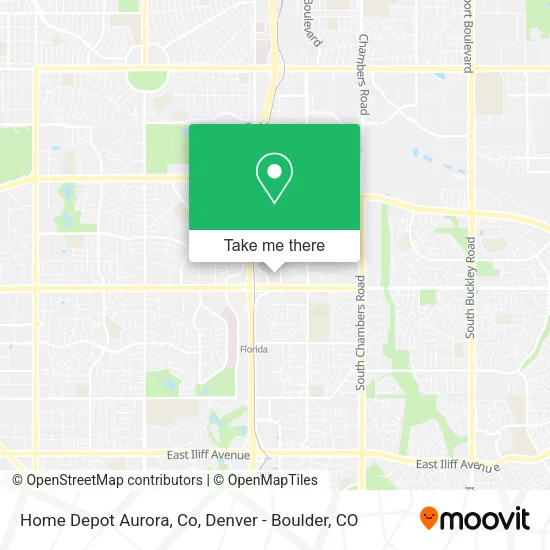 Mapa de Home Depot Aurora, Co