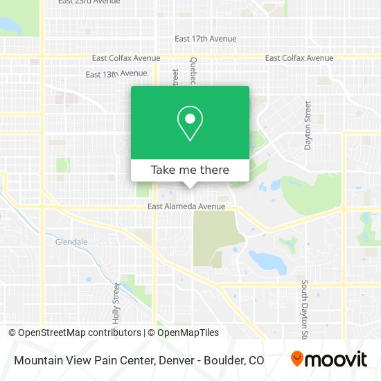 Mountain View Pain Center map