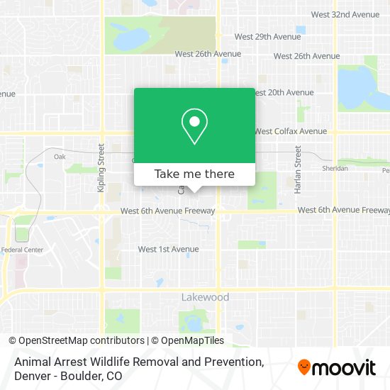 Animal Arrest Wildlife Removal and Prevention map