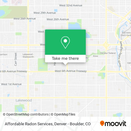 Affordable Radon Services map