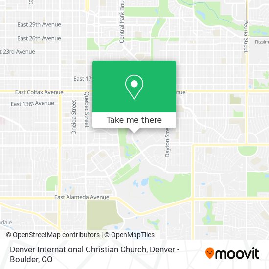 Denver International Christian Church map