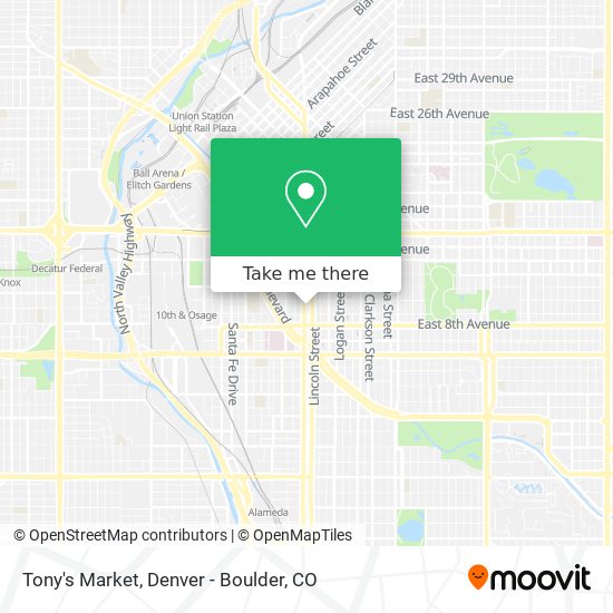 Mapa de Tony's Market
