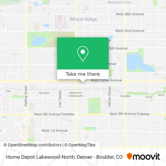 Mapa de Home Depot Lakewood-North