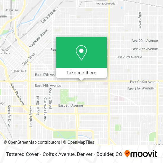 Mapa de Tattered Cover - Colfax Avenue