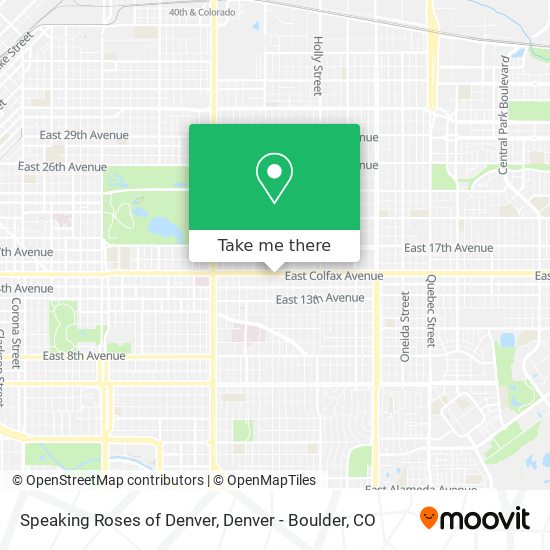Speaking Roses of Denver map