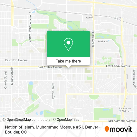 Mapa de Nation of Islam, Muhammad Mosque #51