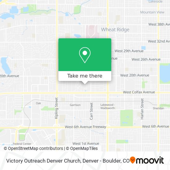 Mapa de Victory Outreach Denver Church
