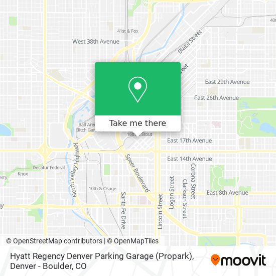 Mapa de Hyatt Regency Denver Parking Garage (Propark)