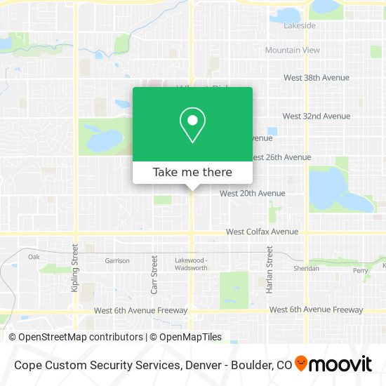 Mapa de Cope Custom Security Services
