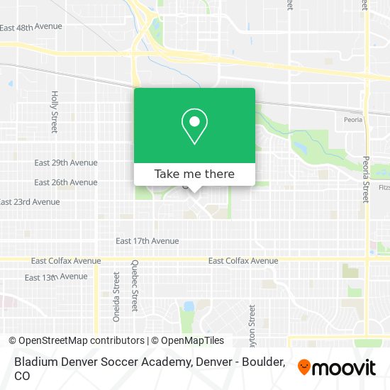 Mapa de Bladium Denver Soccer Academy