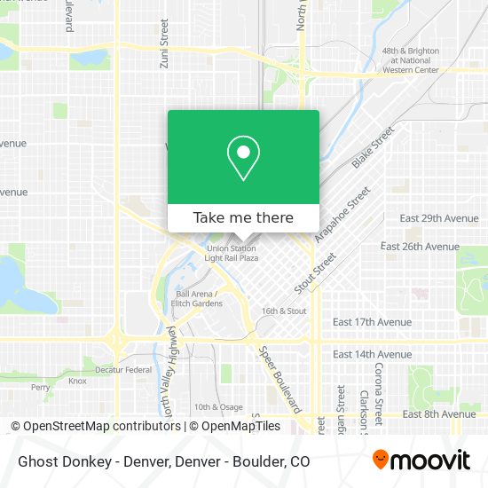 Ghost Donkey - Denver map