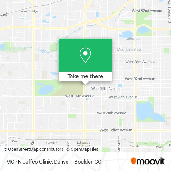 MCPN Jeffco Clinic map