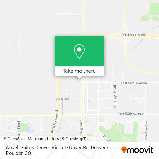 Mapa de Atwell Suites Denver Airport-Tower Rd