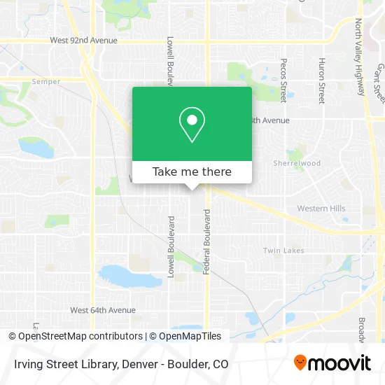Irving Street Library map