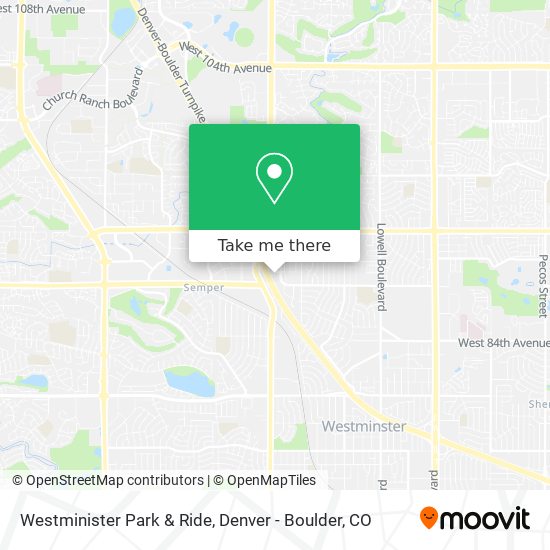 Mapa de Westminister Park & Ride