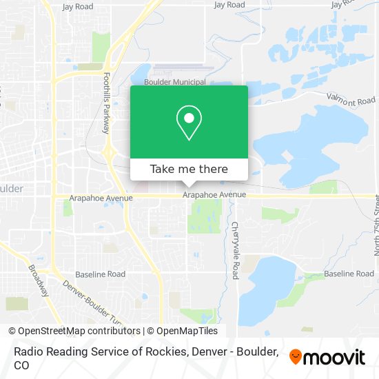 Radio Reading Service of Rockies map