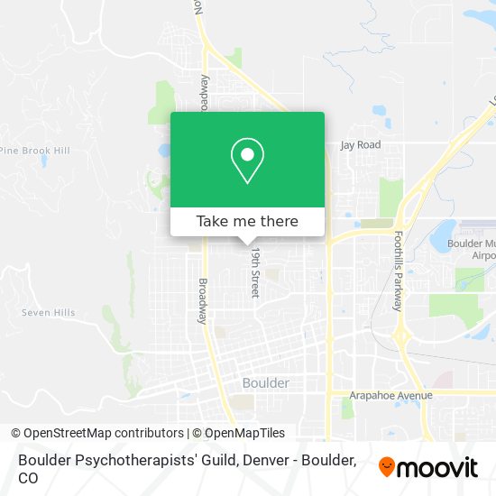 Boulder Psychotherapists' Guild map