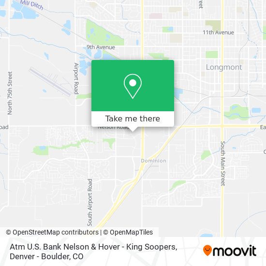 Atm U.S. Bank Nelson & Hover - King Soopers map
