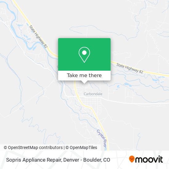 Sopris Appliance Repair map